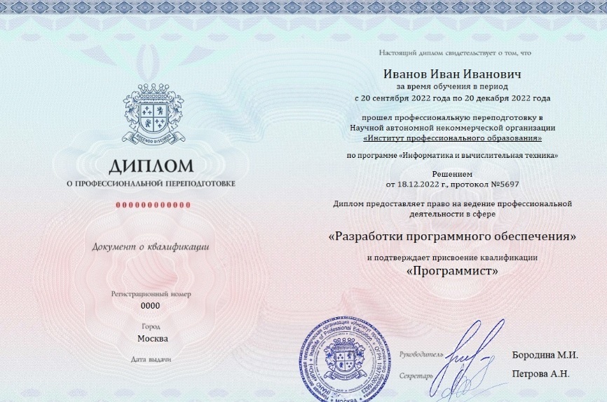 Профпереподготовка информатика и вычислительная техника